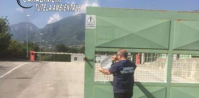 Calabritto, sigilli ad un impianto di trattamento di rifiuti speciali
