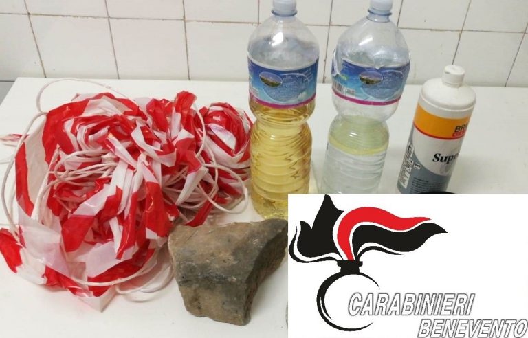 Se ne va in giro con del materiale infiammabile: fermato dai Carabinieri