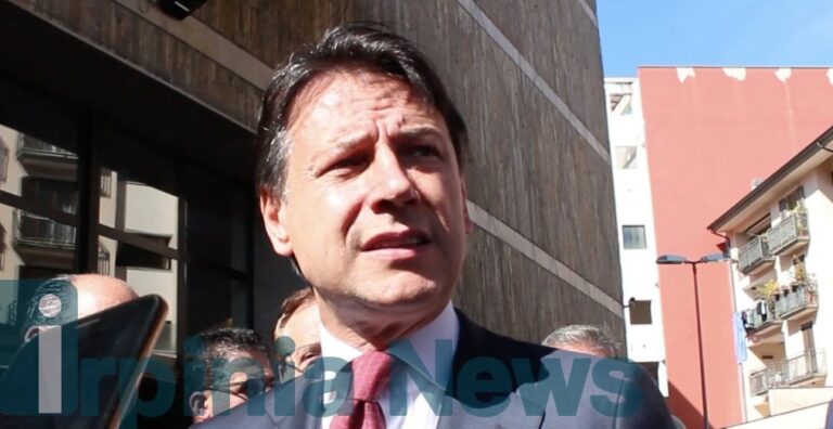 Giuseppe Conte ad Avellino. Appuntamento di coalizione in vista delle Regionali