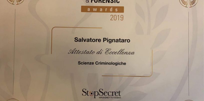 “Investigation Forensic Award”: prestigioso riconoscimento per l’irpino Pignataro
