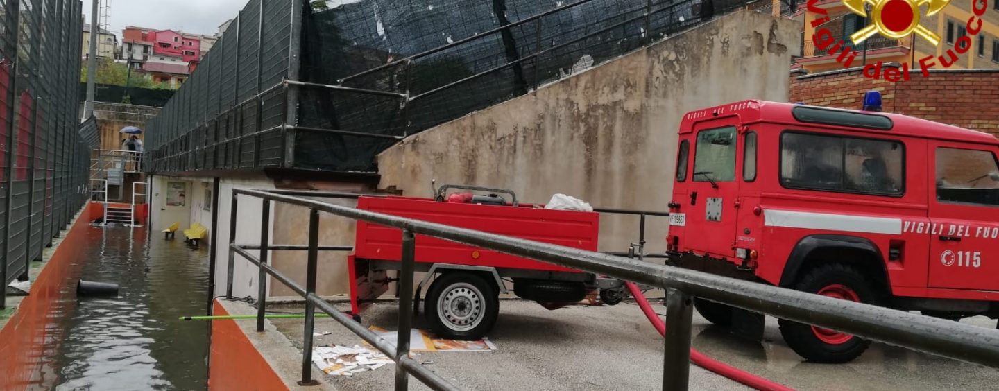 Maltempo, giornata difficile: in soccorso dei vigili del fuoco irpini quelli della Puglia