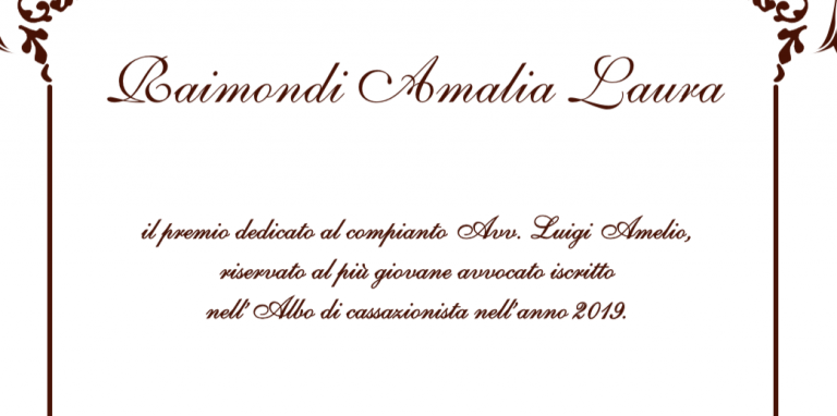 Premio in memoria del compianto avvocato Luigi Amelio, la cerimonia al Consiglio dell’Ordine