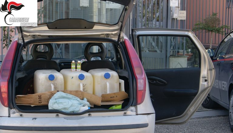 Spacciano acqua colorata per gasolio: due denunce a Sant’Agata de’ Goti