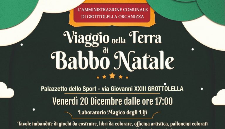 Viaggio nella Terra di Babbo Natale: per due giorni il Polo Nord si sposta a Grottolella