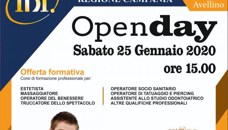 Open Day al centro di formazione IDI di Avellino: appuntamento sabato