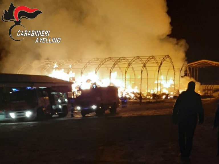Ariano Irpino, incendio in azienda agricola: indagano i carabinieri