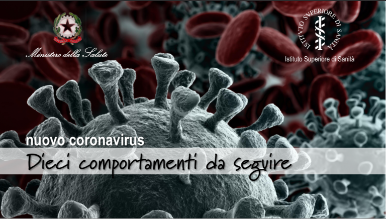 Coronavirus, i 10 consigli del Ministero della Salute per evitare il contagio
