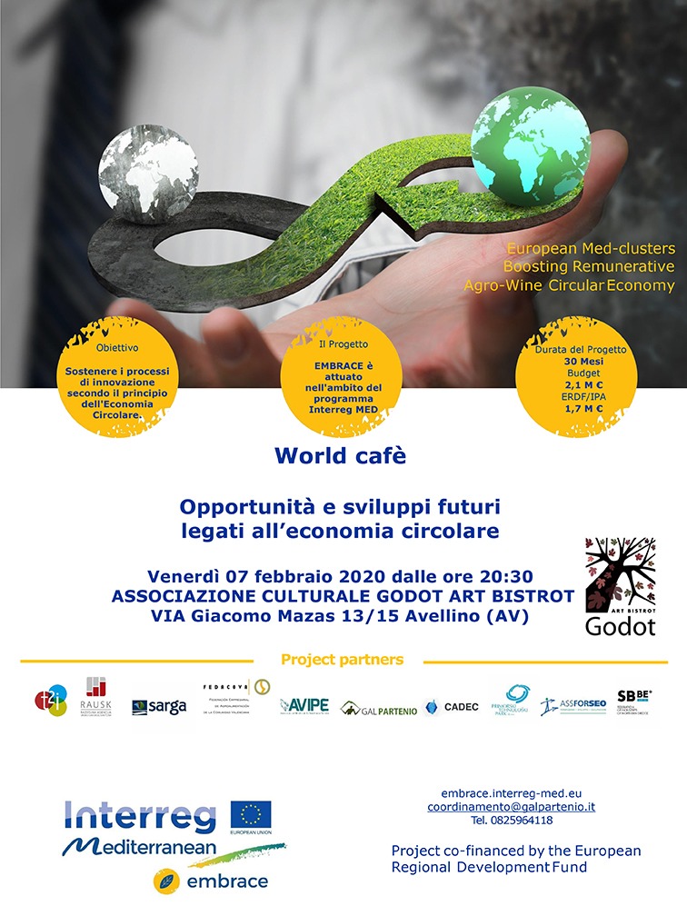 Progetto Embrace: oggi “World Cafe” Al Godot Art Bistrot di Avellino