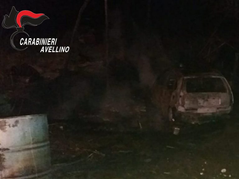 Incendio nella notte a Venticano: distrutta un’auto