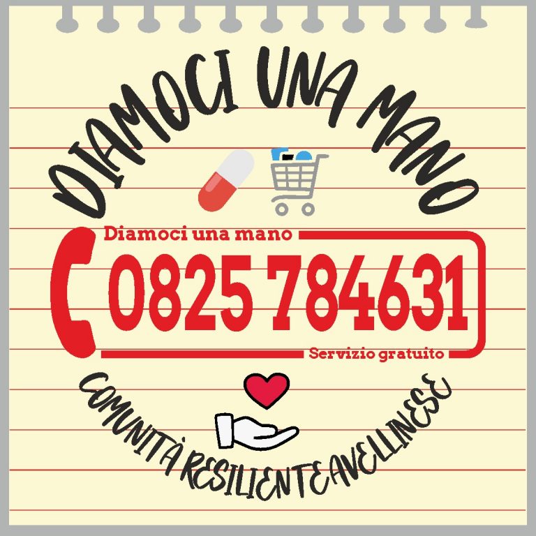DIAMOCI UNA MANO – consegne a casa gratuite a cura della Comunità Resiliente Avellinese