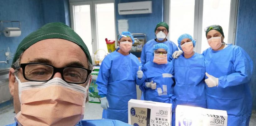 Ariano Irpino, ASD Over 35 dona due sanificatori all’ospedale Frangipane