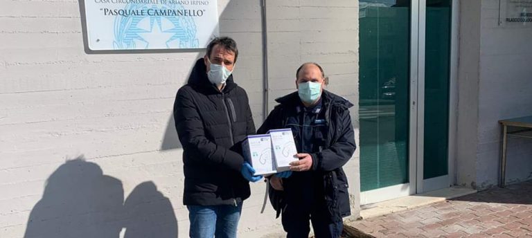 Il gesto di Maraia: mascherine alla polizia penitenziaria di Ariano Irpino