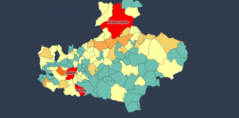 I numeri della pandemia in Irpinia: 420 in tutto i positivi, i dati comune per comune