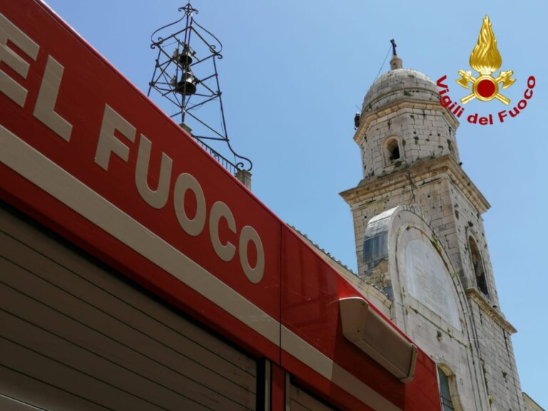 Vigili del Fuoco, verifiche di stabilità sulla cupola della Cattedrale di Nusco
