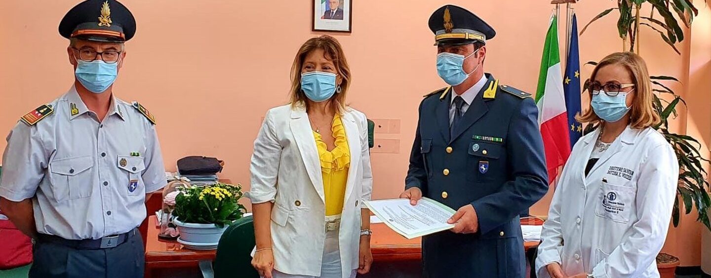 Gdf Napoli: alcool sequestrato nel 2019 donato all’azienda ospedaliera universitaria Federico II