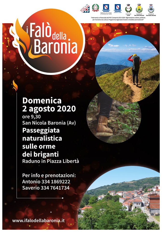 Il progetto “I falò della Baronia” riprende il suoi percorso con la “Passeggiata naturalistica sulle orme dei briganti “