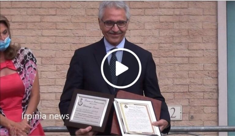 VIDEO/Grottaminarda, cittadinanza onoraria a Gentile:”Stazione Hirpinia pronta nel 2026, previsti 5000 posti di lavoro”