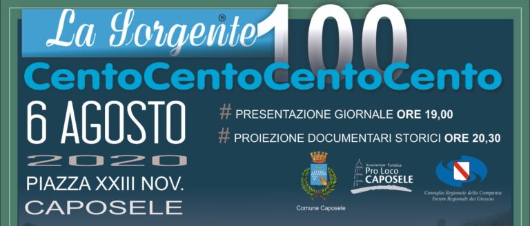 A Caposele la presentazione del numero 100 del periodico La Sorgente