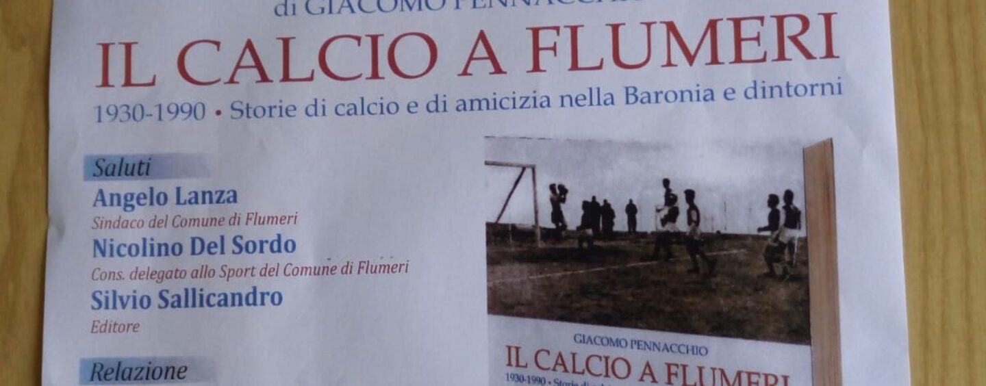 “Il calcio a Flumeri”. Il professore Pennacchio rievoca storie di sport e amicizia dal 1930