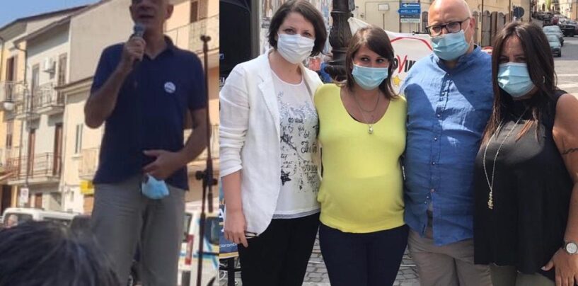 Regionali, candidati M5S in piazza a Montefalcione insieme alla deputata Pallini