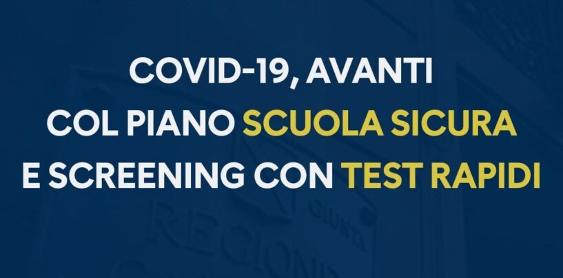 “Scuola sicura”: dopo i docenti, in Campania screening a tappeto su alunni