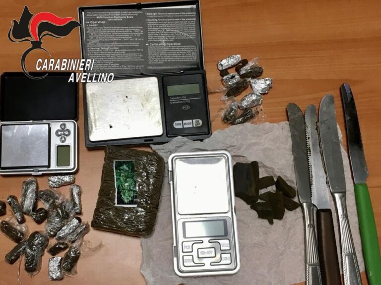 Solofra, spaccio di stupefacenti: 19enne agli arresti domiciliari