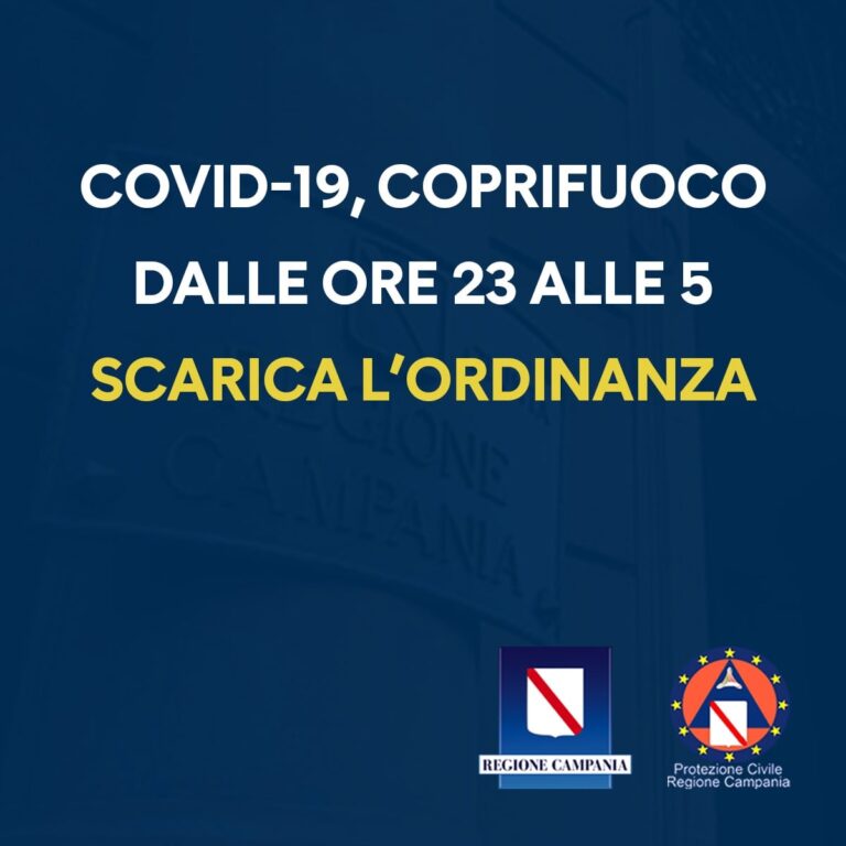Campania, il giorno del coprifuoco