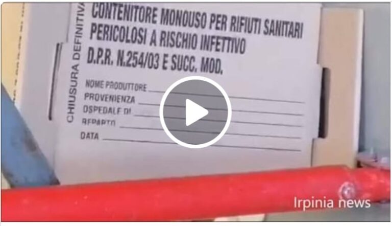 VIDEO/Rifiuti infettivi Covid abbandonati a terra all’Ospedale Moscati
