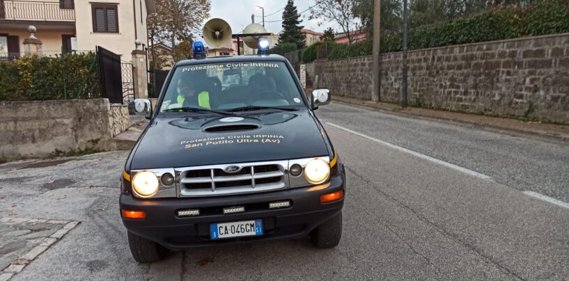 In paese gira il fuoristrada della Protezione civile, i volontari ricordano le regole. San Potito, contro il covid informazione capillare
