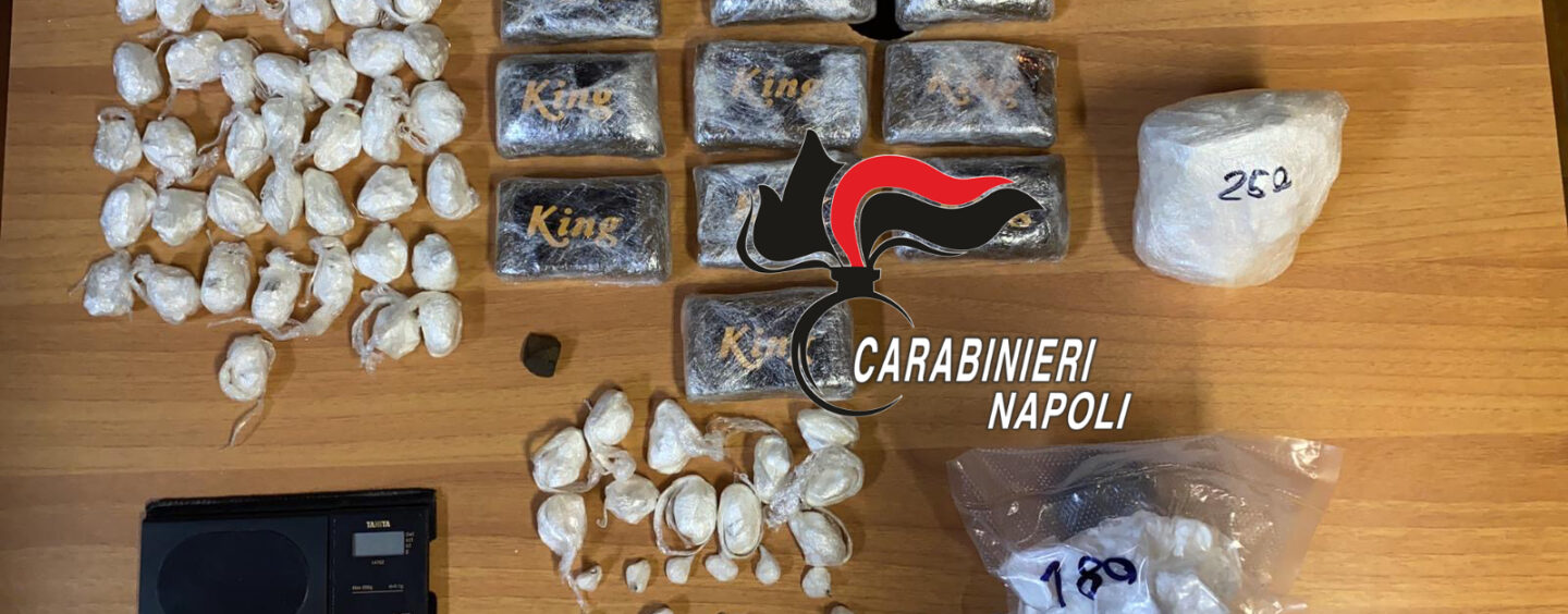 Droga per le festività. Quasi 2 chili di stupefacenti nascosti in giardino e nella cuccia del cane. 50enne arrestato dai carabinieri