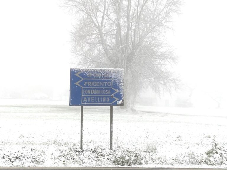 Allerta neve anche a bassa quota su tutta la Campania
