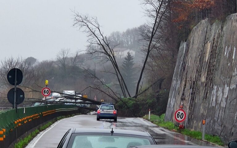 FOTO/ Terra e alberi invadono il raccordo Av-Sa: code in entrambe le direzioni