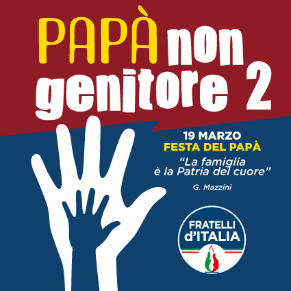 Festa del papà, flash-mob di Fratelli d’Italia ad Avellino contro dicitura genitore 1-2