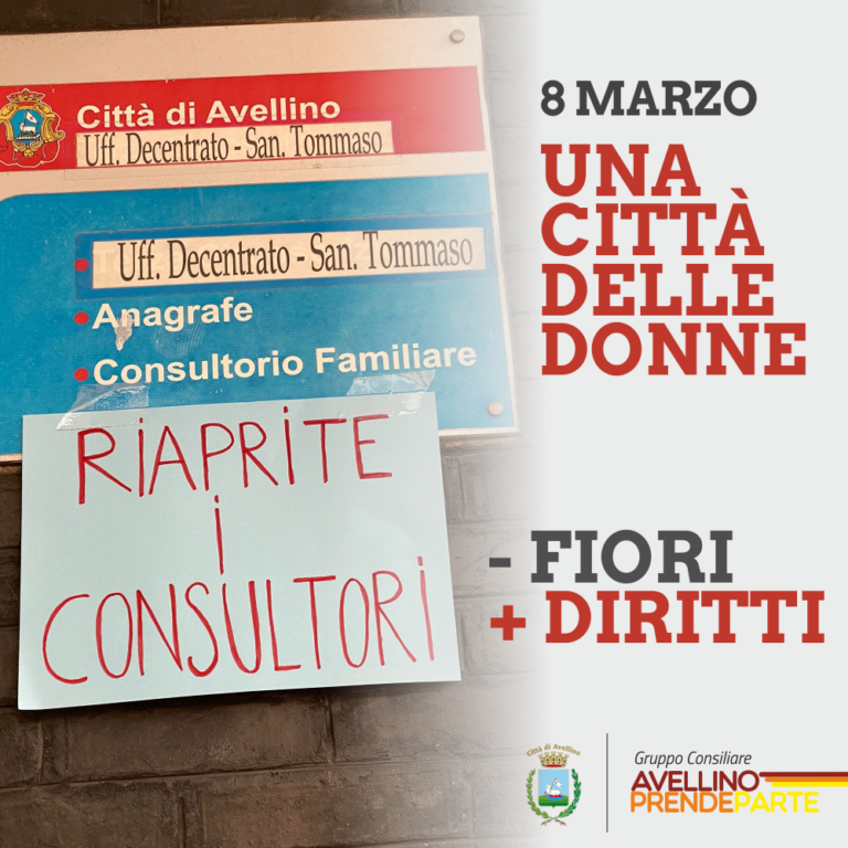 8 marzo, l’iniziativa di Avellino prende parte