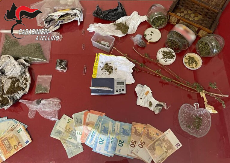 Droga vicino la loro attività commerciale e in casa: arrestati due spacciatori di Serino