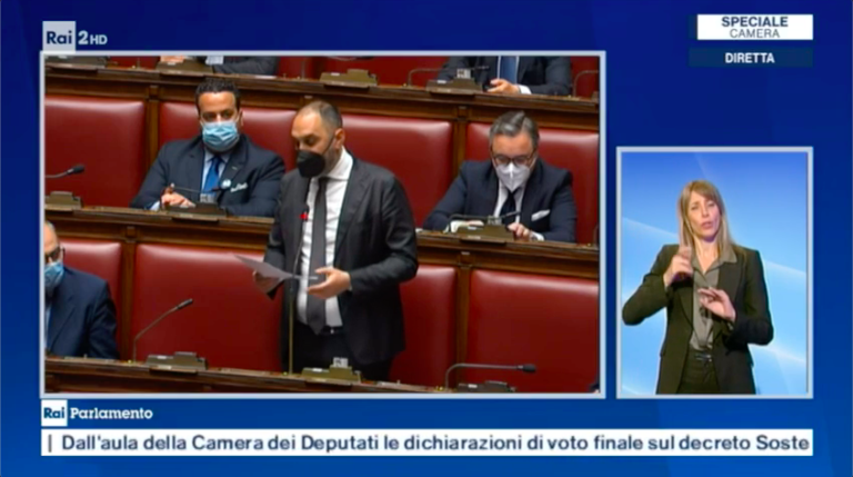 VIDEO/ Decreto Sostegni-bis, Gubitosa in Parlamento: “Ristori tengano conto dei costi d’impresa”