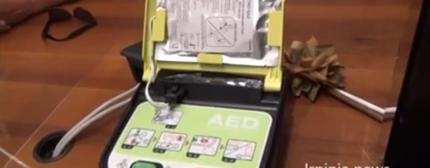 Grottaminarda: donato un defibrillatore salvavita al Comune, sarà installato in palestra/VIDEO