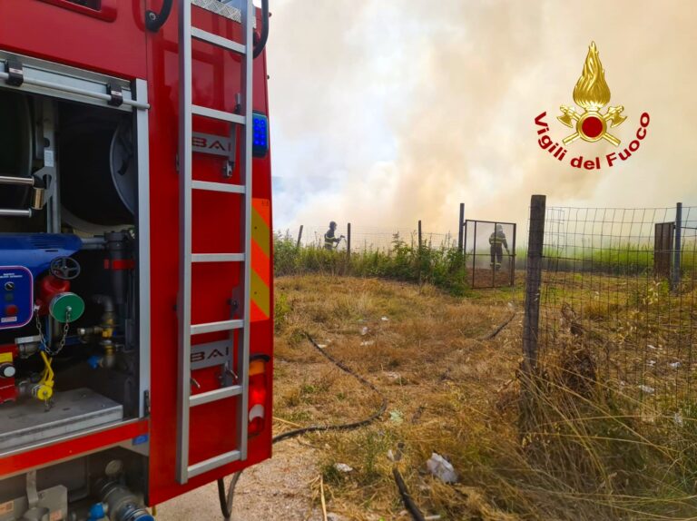 Montoro, macchia mediterranea in fiamme: sul posto due squadre dei vigili del fuoco