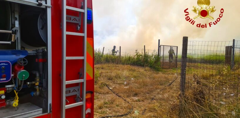 Montoro, macchia mediterranea in fiamme: sul posto due squadre dei vigili del fuoco