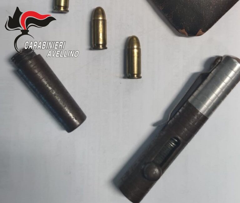 Atripalda, maltrattamenti in famiglia: 40enne in cella, sequestrata penna-pistola