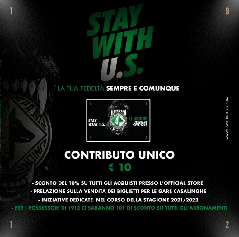 “Stay with us”, da questo pomeriggio alle 15 è possibile sottoscrivere la fidelity card online