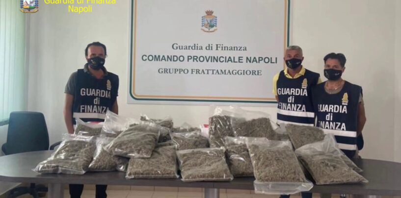 Frattamaggiore, droga sottovuoto: 22 Kg di marijuana nascosti in tre pacchi