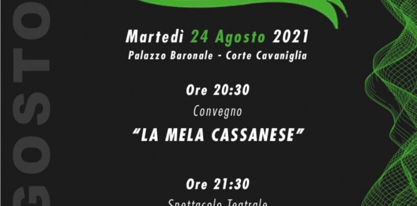 Cassano Irpino: focus sulla mela cassanese e spettacolo di Eugenio Corsi