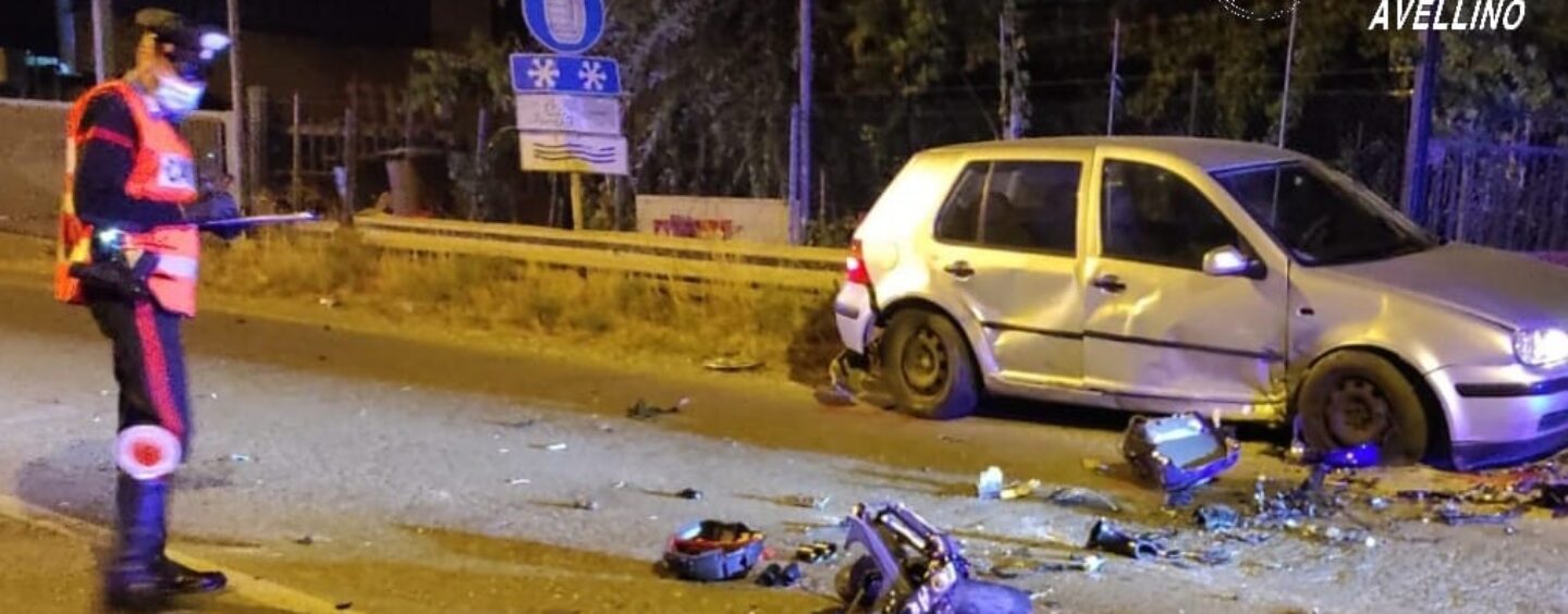 Ariano, scontro mortale tra una Yamaha e una Golf: nulla da fare per il centauro 25enne