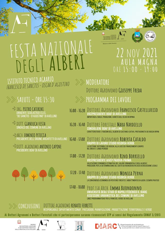 Istituto “De Sancti – D’Agostino”: convegno per la Festa Nazionale degli Alberi