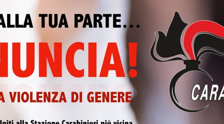 “Il primo passo è denunciare”: i carabinieri contro la violenza sulle donne