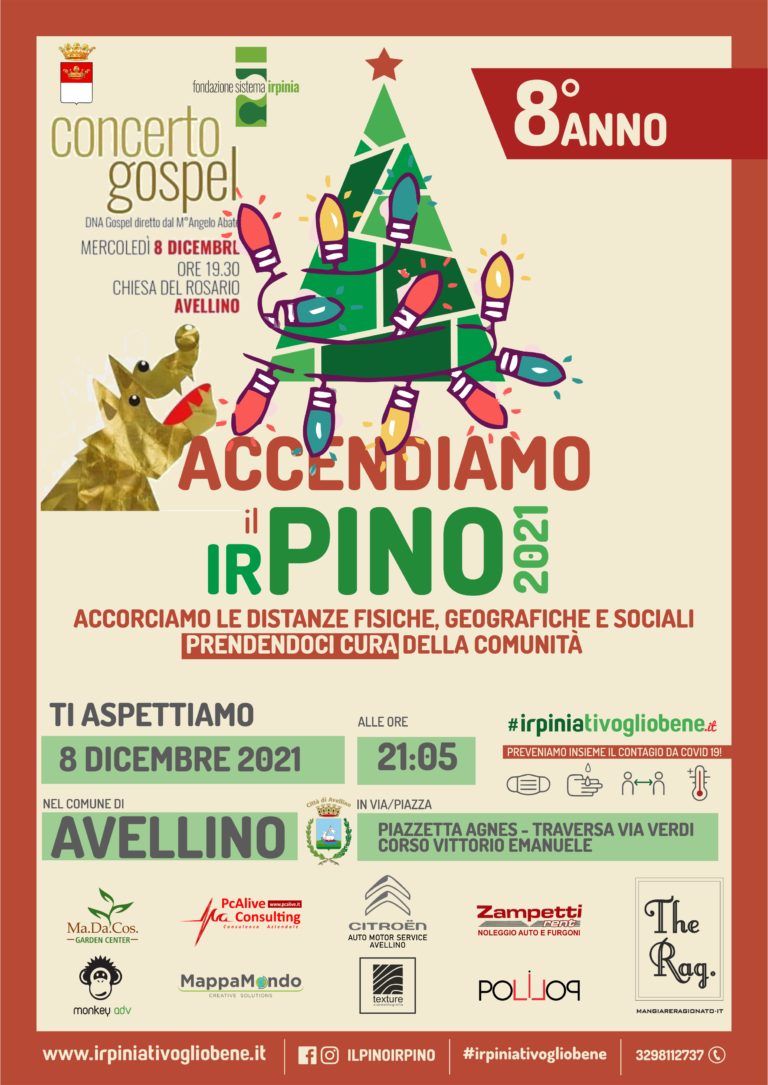 Pino Irpino all’ultimo giro: domani sera l’accensione a Piazzetta Agnes