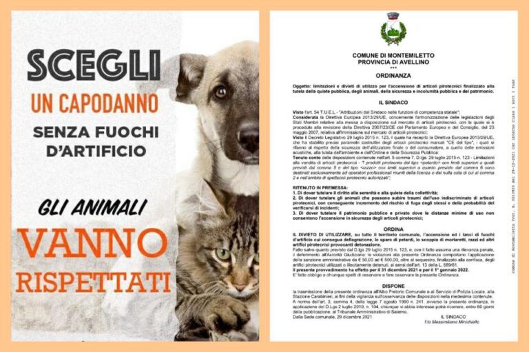 Montemiletto, niente “botti” di Capodanno