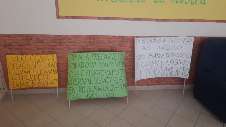 Centro Alzheimer, dipendenti a rischio: sale la protesta, preoccupate anche le famiglie dei degenti