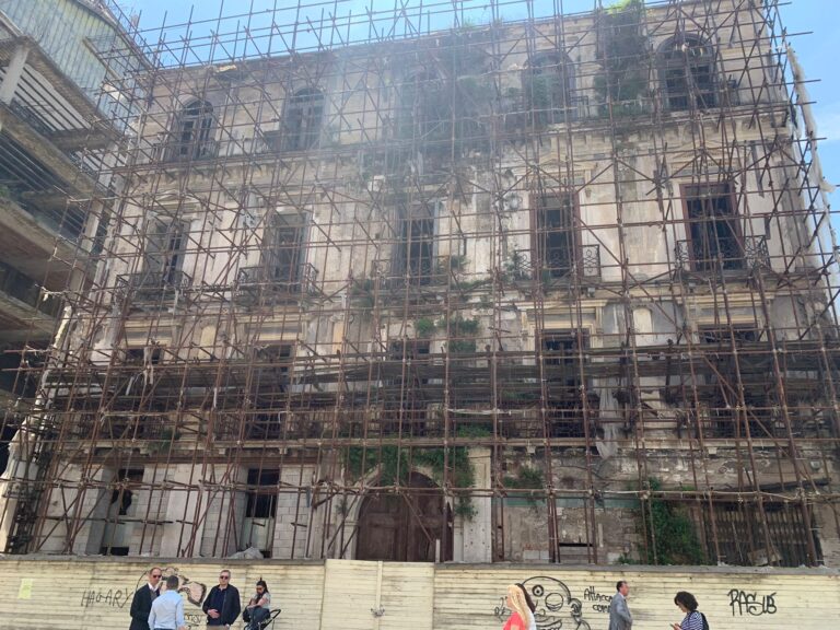 Palazzo Trevisani, lavori di messa in sicurezza: ecco l’antica facciata